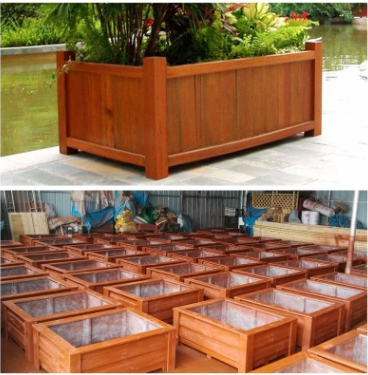 防腐木花箱定做戶外實(shí)木花箱木質(zhì)花盆公園組合花箱花架廣場木花箱
